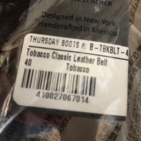 75% off Thursday Boot Company Classic Brass buckle Belt Size 32 - Picture 10 of 11